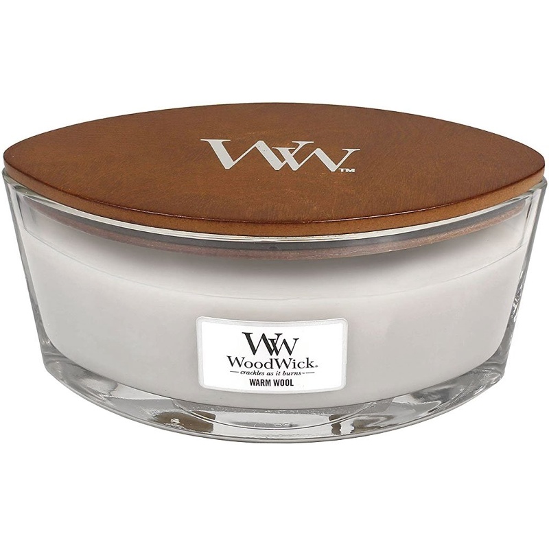 Svíčka WoodWick Warm Wool, loď