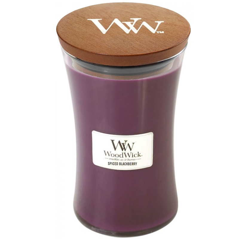 Svíčka WoodWick Spiced Blackberry, váza, velká