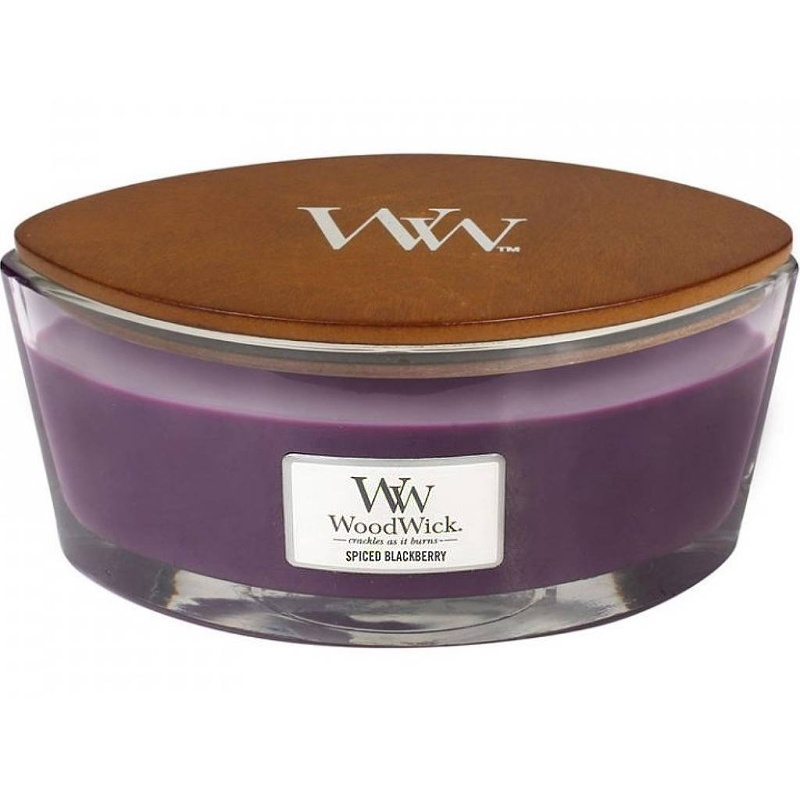 Svíčka WoodWick Spiced Blackberry, loď