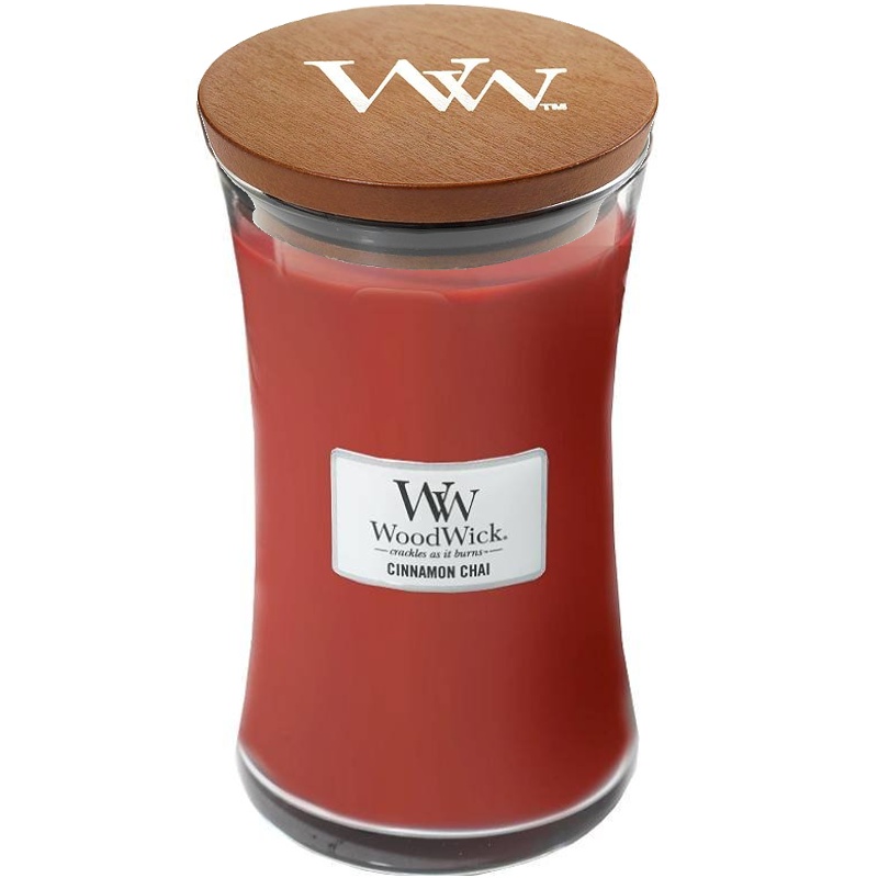 Svíčka WoodWick Cinnamon Chai, váza, velká