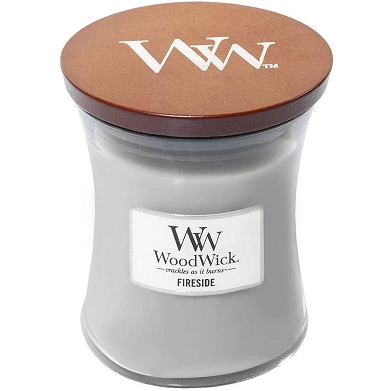 Svíčka WoodWick Fireside, váza, střední