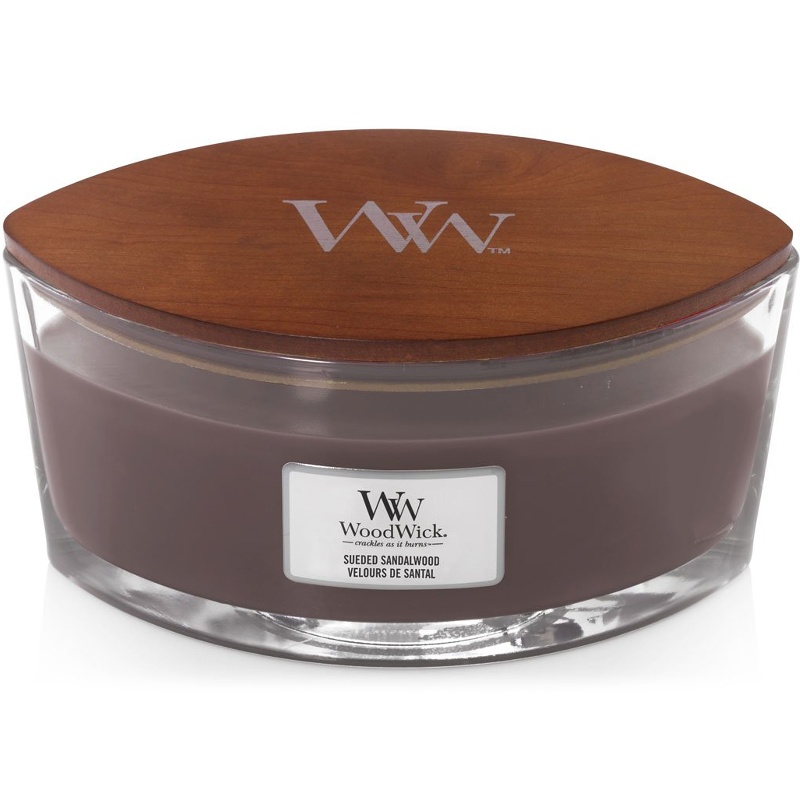 Svíčka WoodWick Sueded Sandalwood, loď