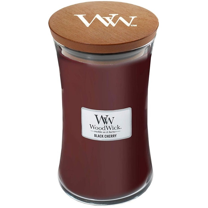 Svíčka WoodWick Black Cherry, váza, velká