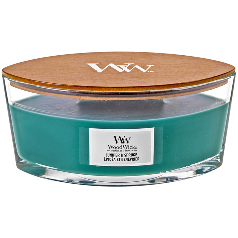 Svíčka WoodWick Juniper & Spruce, loď