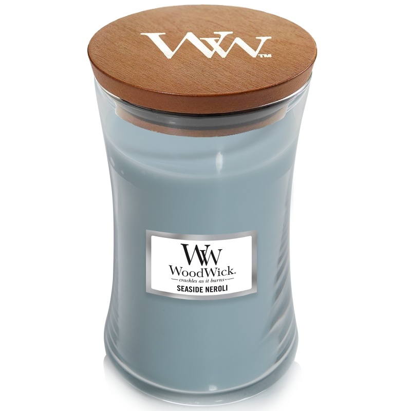 Svíčka WoodWick Seaside Neroli, váza, velká