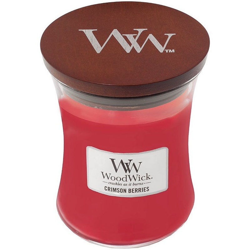 Svíčka WoodWick Crimson Berries, váza, střední