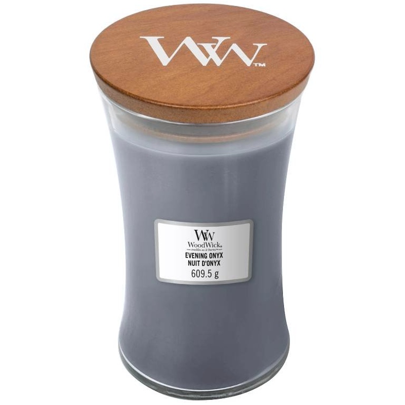 Svíčka WoodWick Evening Onyx, váza, velká