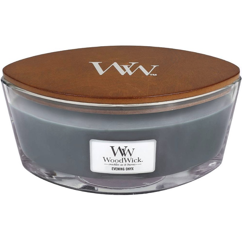 Svíčka WoodWick Evening Onyx, loď