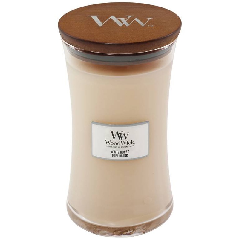 Svíčka WoodWick White Honey, váza, velká