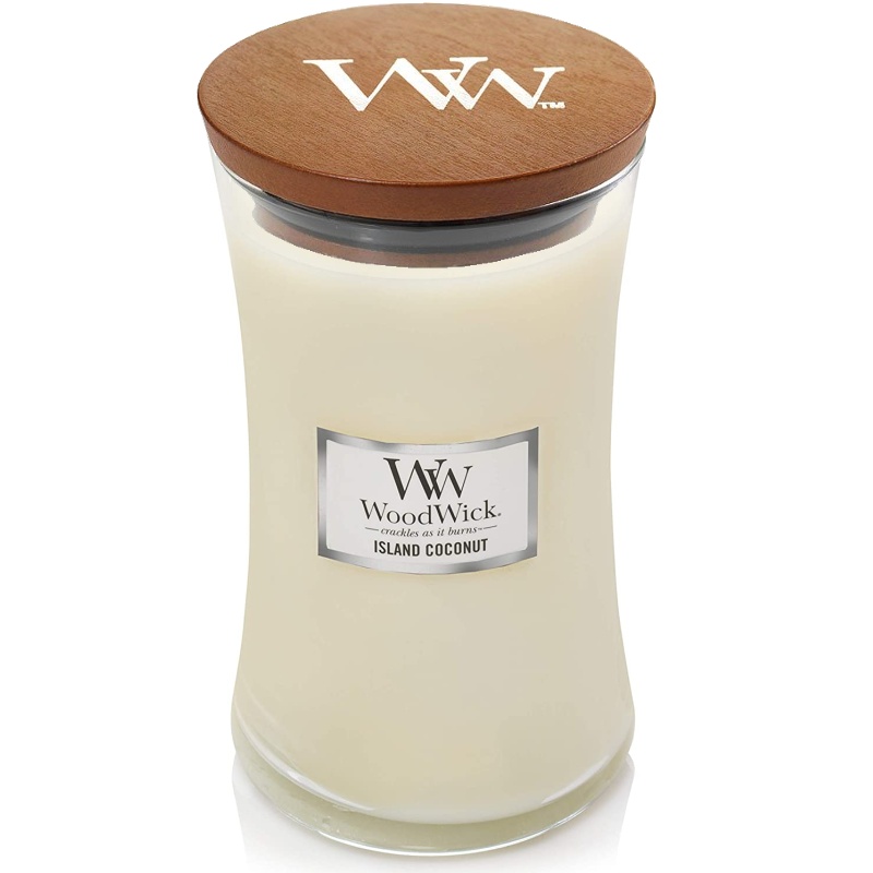 Svíčka WoodWick Island Coconut, váza, velká
