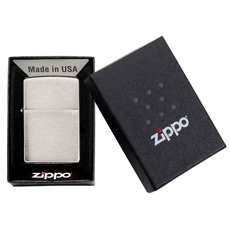 Zapalovač Zippo 21006 Brushed Chrome, plynový, dvoutryskový